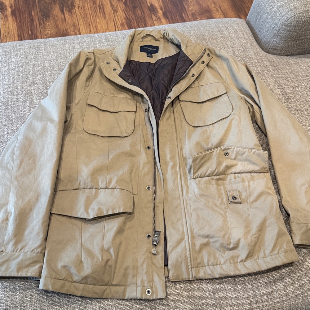 Banana Republic Khaki Quilted Jacket